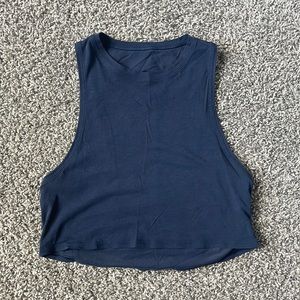 Lululemon | Cut Back Crop Tank | Navy | 2
